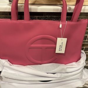 Brand New Medium Telfar bag in Corned Beef (Pink)